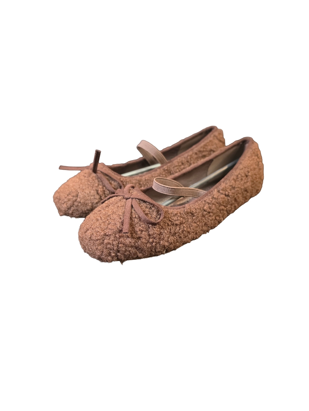 Azarayah Teddy Belle Ballet Flats Brown Teddy Bear Shoes Womens 8.5 NIB